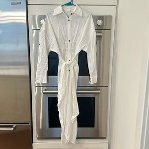 NWT white Isalis button down dress